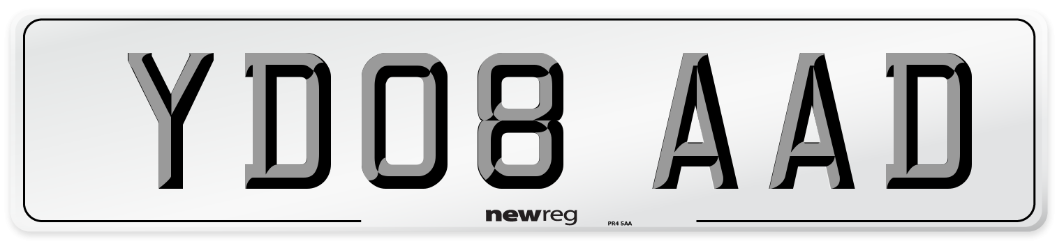 YD08 AAD Number Plate from New Reg
